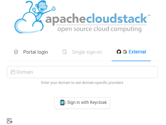 SNUCSE Cloud 로그인 화면: External 탭의 Sign in with Keycloak